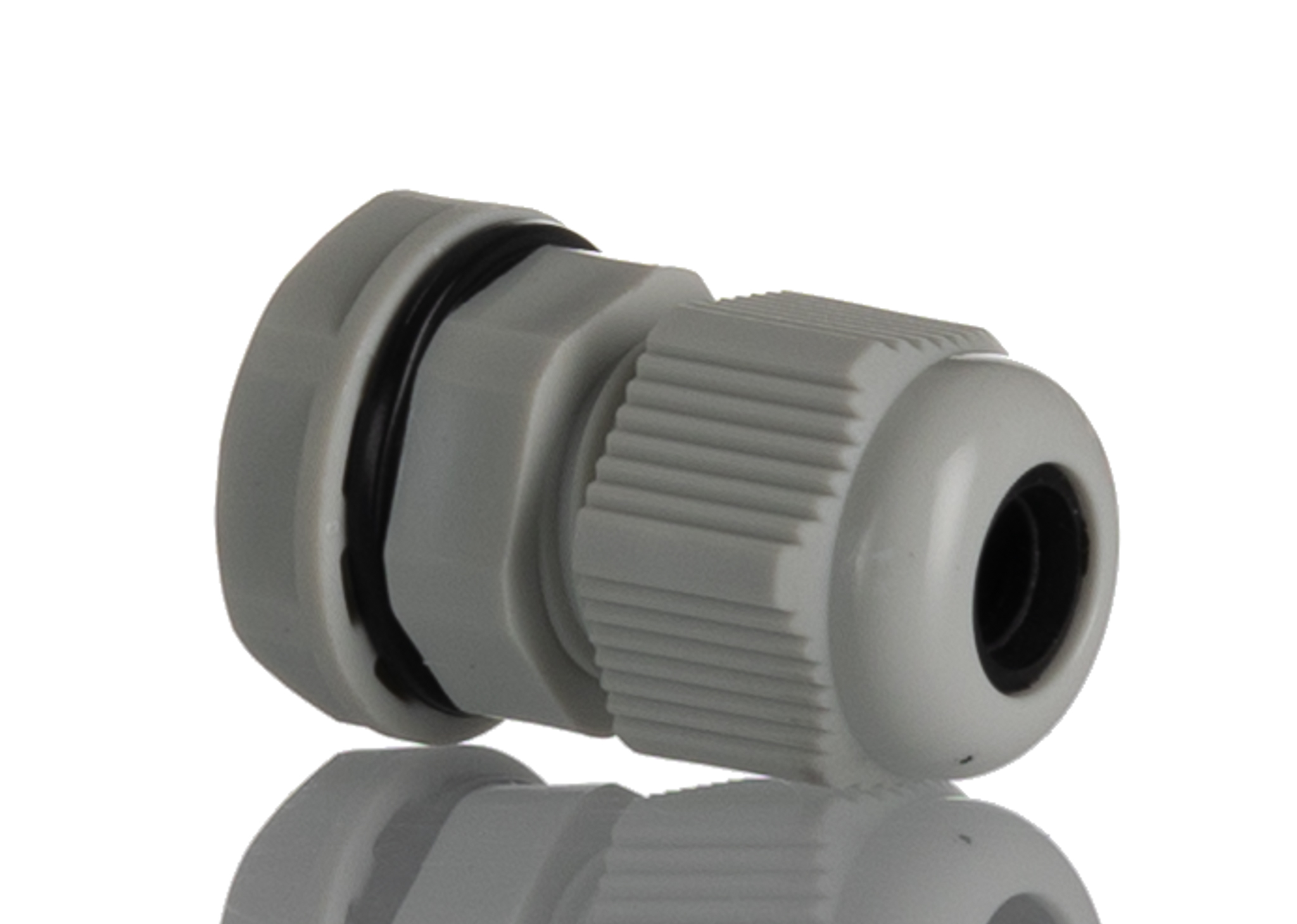 RS PRO Grey Nylon Cable Gland, M12 Thread, 3mm min., 6.5mm max., IP68