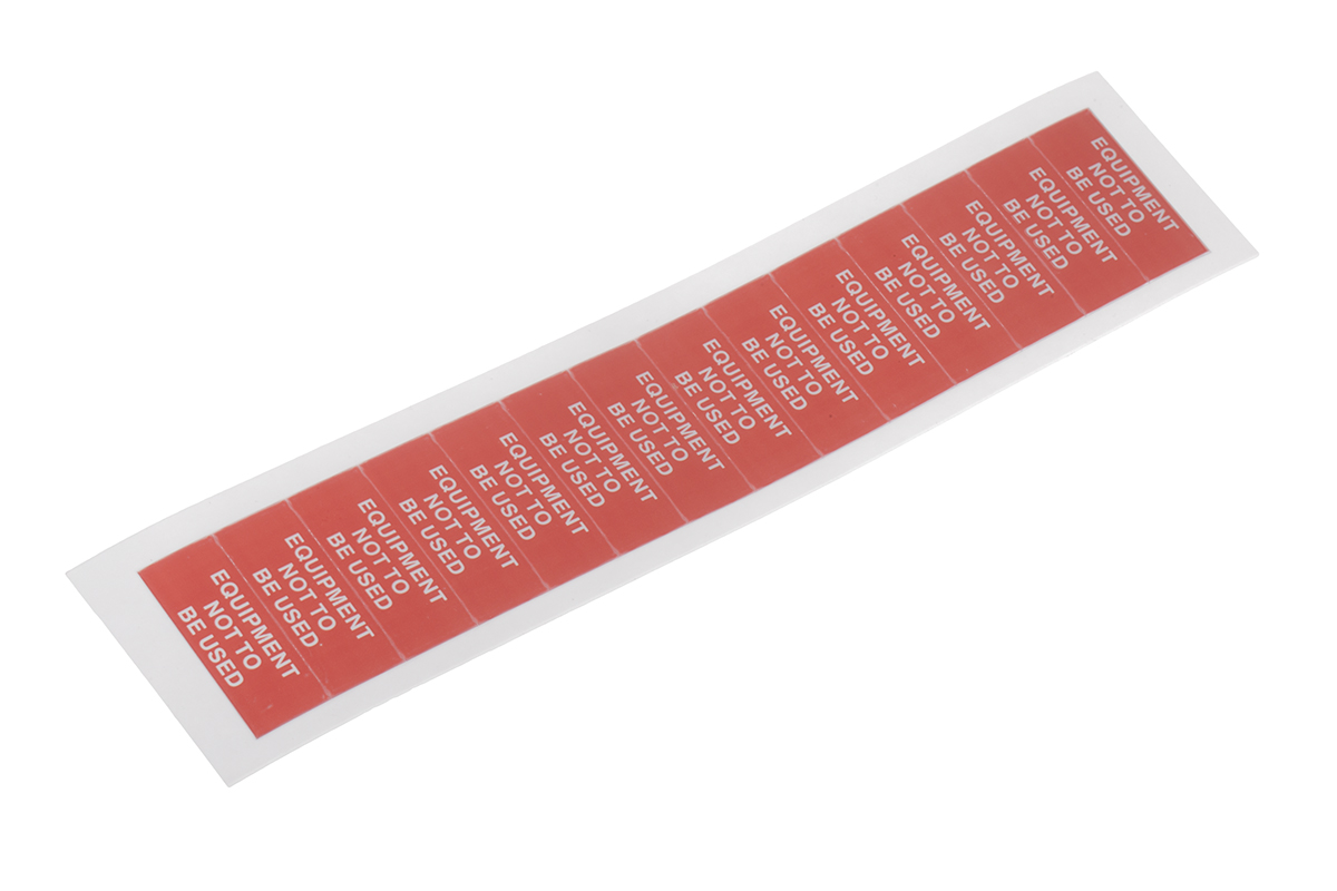 RS PRO Adhesive Pre-Printed Adhesive Label-Equipment Not To Be Used-. Quantity: 140