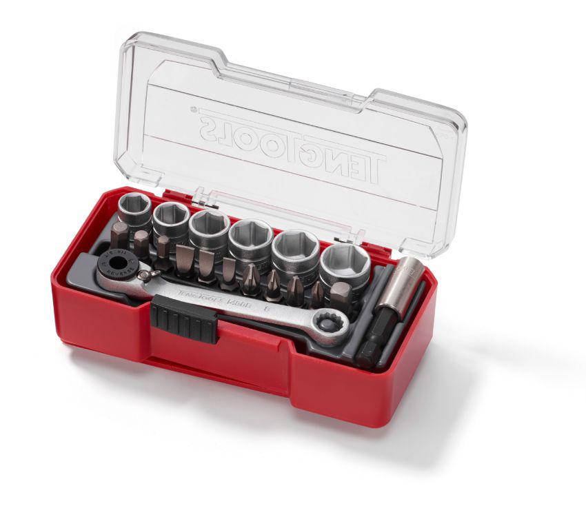 Teng Tools 19-Piece Metric 1/4 in Standard Socket/Bit Set with Ratchet