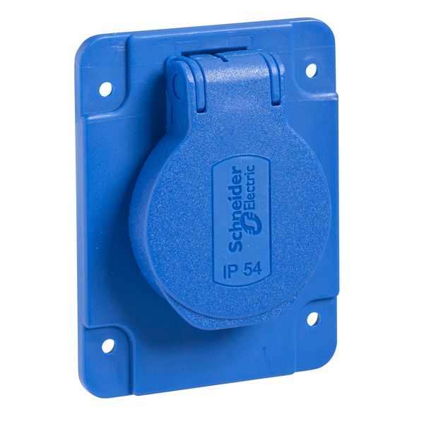 Schneider Electric, Mureva IP54 Blue Flush Mount 2P+E Socket Socket, Rated At 10 → 16A, 250 V