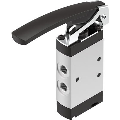 Festo Manual 5/2-way, monostable Pneumatic Manual Control Valve VHEF Series, G 1/8, 2.5mm, 4500001