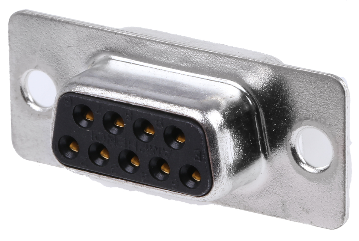 Amphenol Communications Solutions FCE17 9 Way Panel Mount D-sub Connector Socket, 2.74mm Pitch