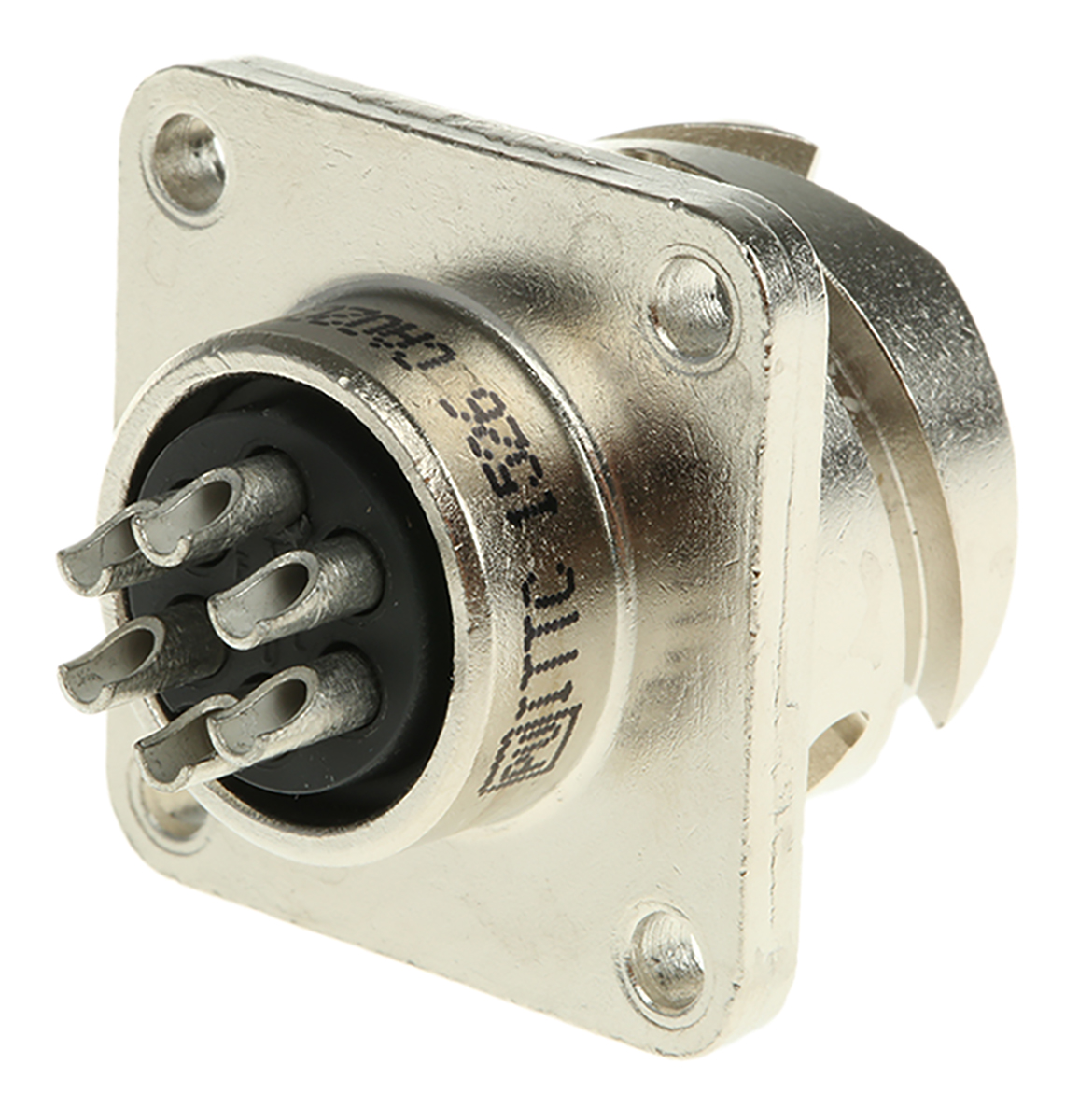 ITT Cannon, CA-COM, Copper Alloy 6 Way Box Mount MIL Spec Circular Connector Receptacle, Socket Contacts,Shell Size