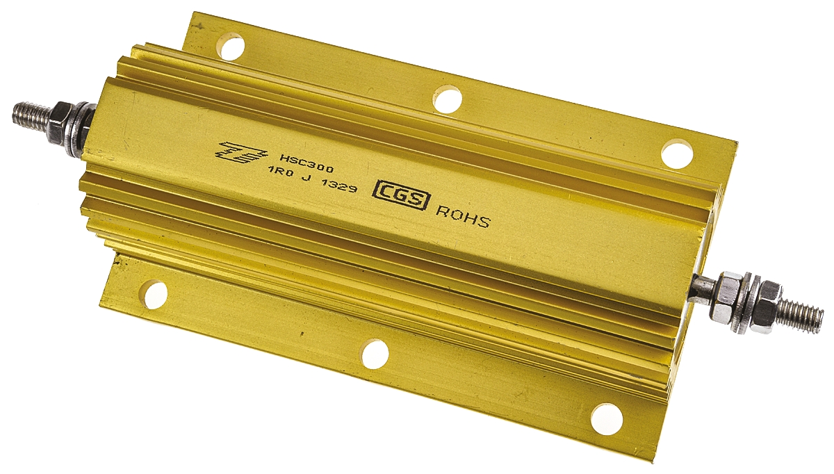 TE Connectivity, 1Ω 300W Wire Wound Chassis Mount Resistor HSC3001R0J ±5%