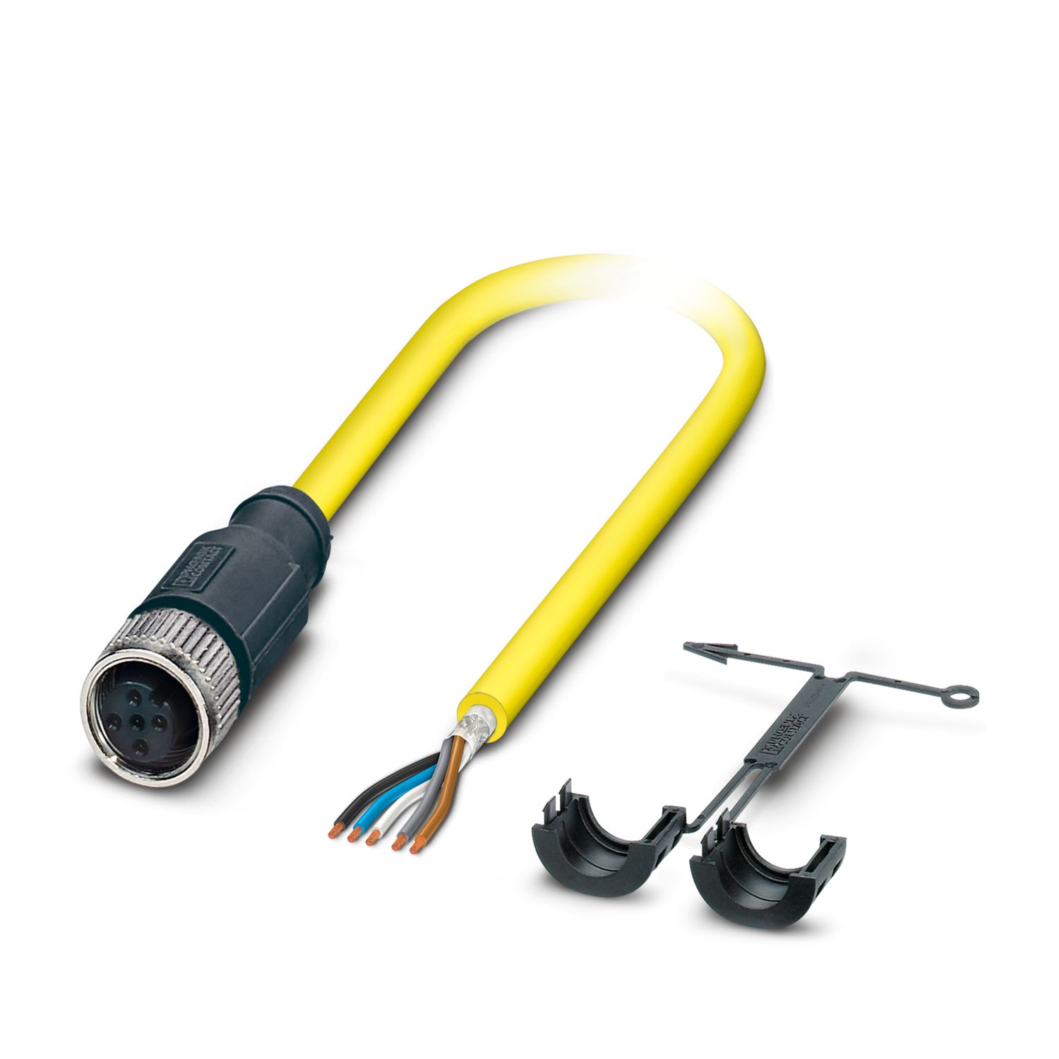 Phoenix Contact Free Cable End to Male 5 way Straight Socket M12 Actuator/Sensor Cable, 5 m