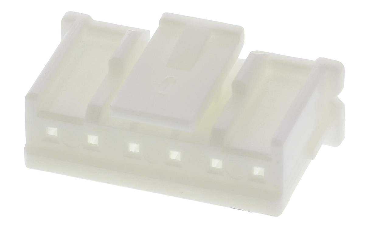 JST, XA Female Connector Housing, 2.5mm Pitch, 6 Way, 1 Row
