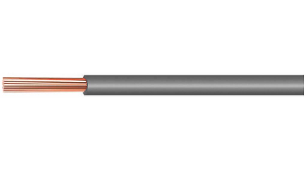 Huber+Suhner RADOX 155 Series Grey 0.25 Hook Up Wire, 24 AWG, 100m, Cross Linked Polyolefin Insulation, RADOX 155 0.25