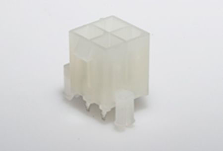 Molex Mini-Fit Jr Series Vertical Through Hole PCB Header, 4 Contact(s), 4.2 mm Pitch, 2 Row, Shrouded