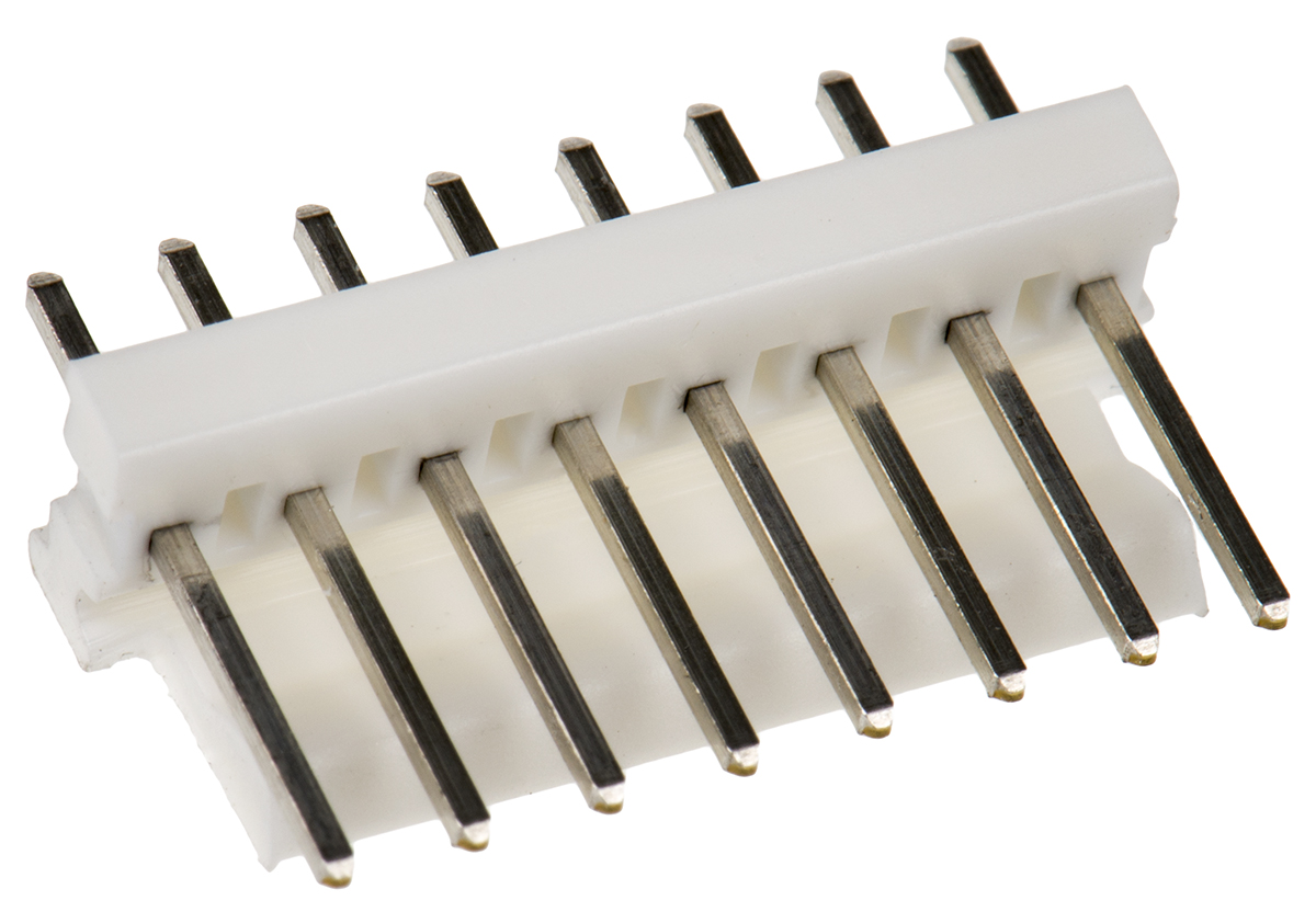 TE Connectivity MTA-100 Series Straight Through Hole Pin Header, 8 Contact(s), 2.54 mm Pitch, 1 Row, Unshrouded