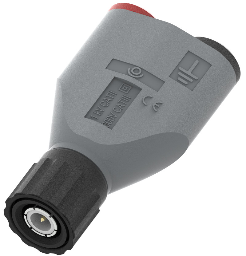Electro PJP Black, Grey, Red Test Connector Adapter With Gold Plated Brass, Nickel Plated Brass contacts and Nickel