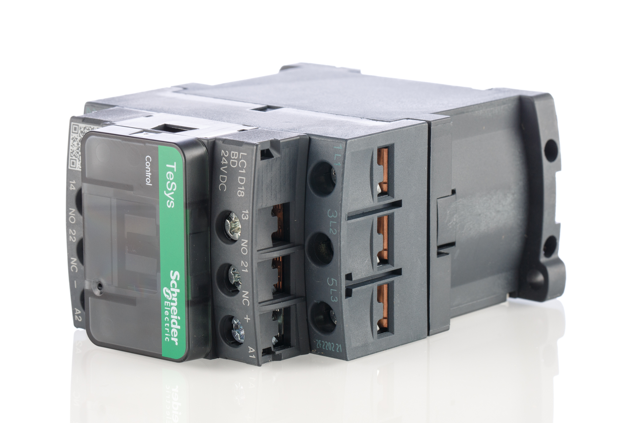 Schneider Electric LC1D Series Contactor, 24 V dc Coil, 3-Pole, 18 A, 7.5 kW, 3NO, 690 V ac