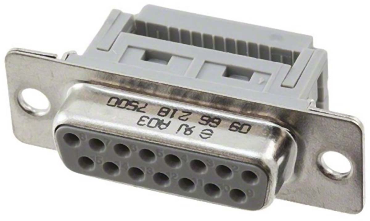 HARTING D-Sub Standard 15 Way Cable Mount D-sub Connector Socket, 2.77mm Pitch