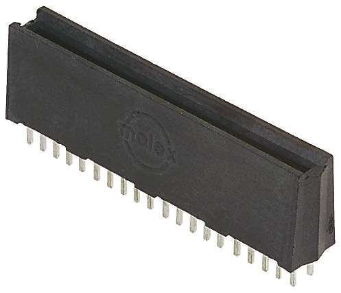 Molex BUS BAR SOCKET EXTREME POWER-EDGE Series Female Edge Connector, Through Hole Mount, 4-Contacts, 2-Row, Solder