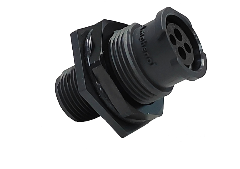 Amphenol Industrial Circular Connector, 6 Contacts, Rear, M10 Connector, Socket, Female, IP69K, Ecomate AQUARIUS Series