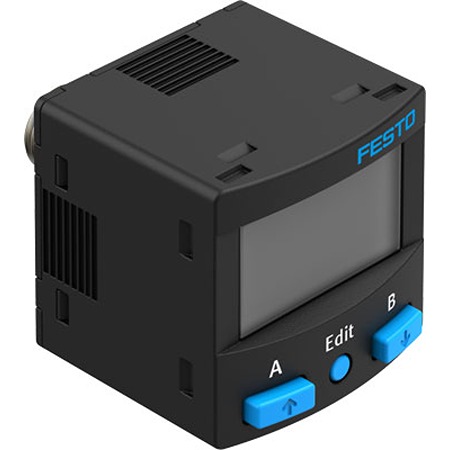 Festo SPAN Series Pressure Sensor, -1bar Min, 10bar Max, PNP/NPN Output, Relative Reading