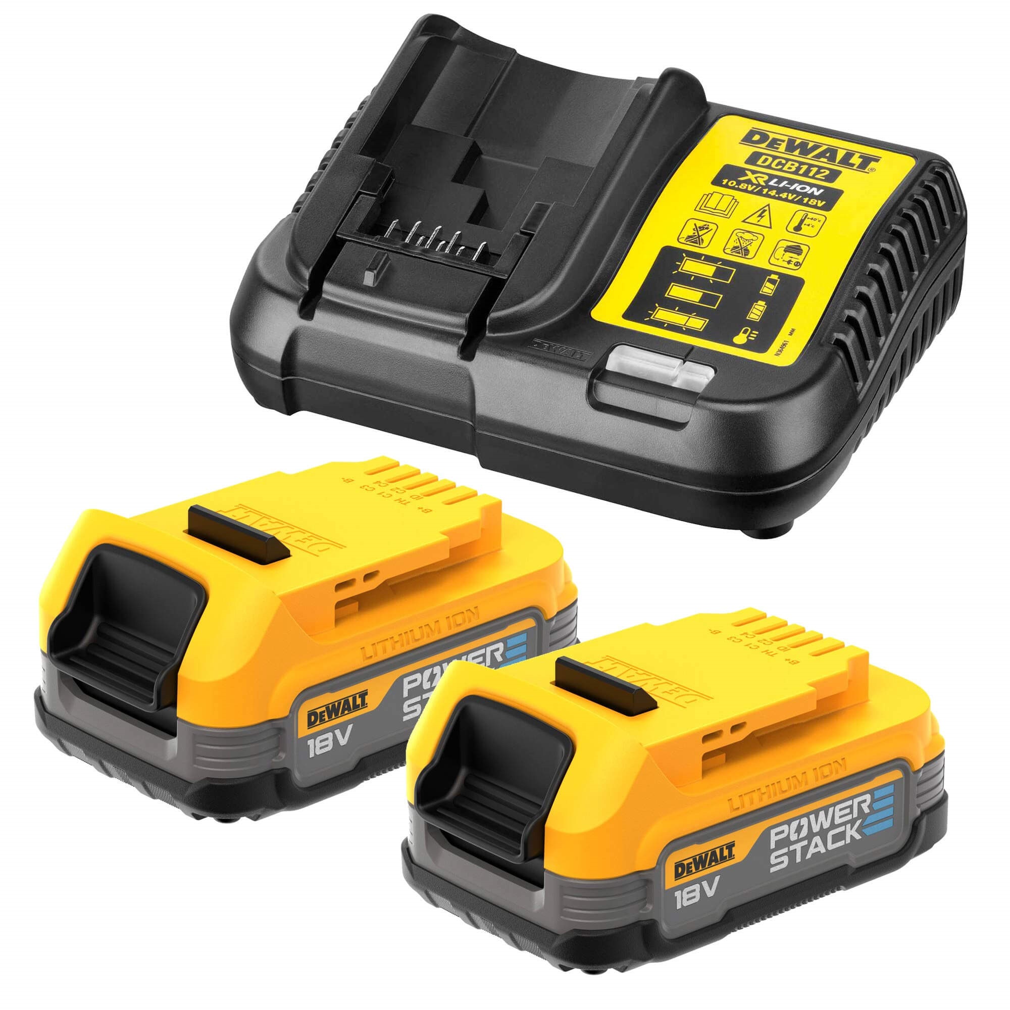DeWALT DCB1102E2-GB 1.7Ah 18V Power Tool Battery Pack, For Use With DeWALT 18V XR ToolsType G - British 3-Pin