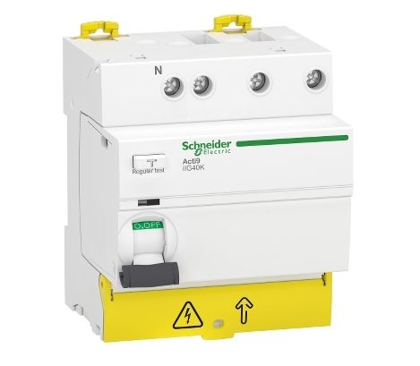 Schneider Electric Acti9 iIG40K RCCB, 40A, 3+N Pole, 30mA, Type AC, 380 → 415V ac