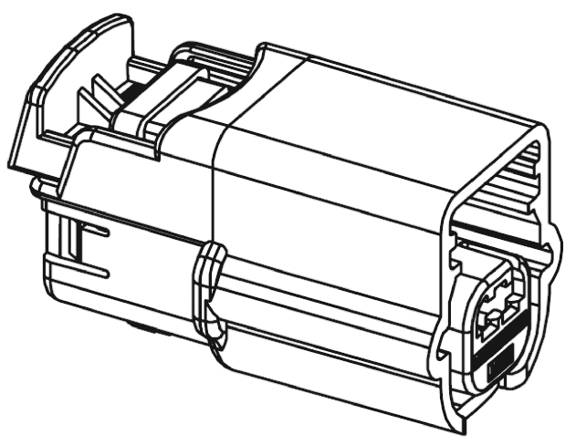 Molex, MX64 Female Connector Housing, 2.54mm Pitch, 2 Way, 1 Row
