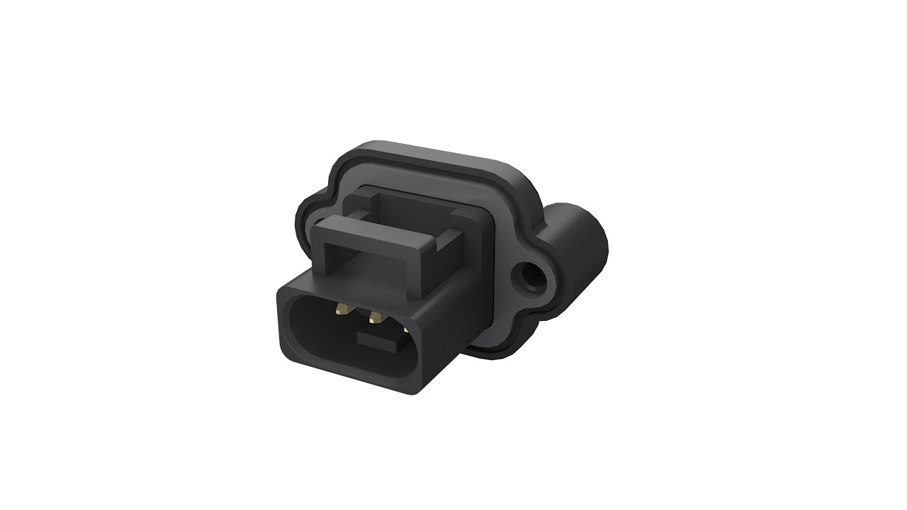 Amphenol Communications Solutions FLHP320 Series Right Angle PCB Mount PCB Socket, 3-Contact, 1-Row, 2.5mm Pitch, PCB