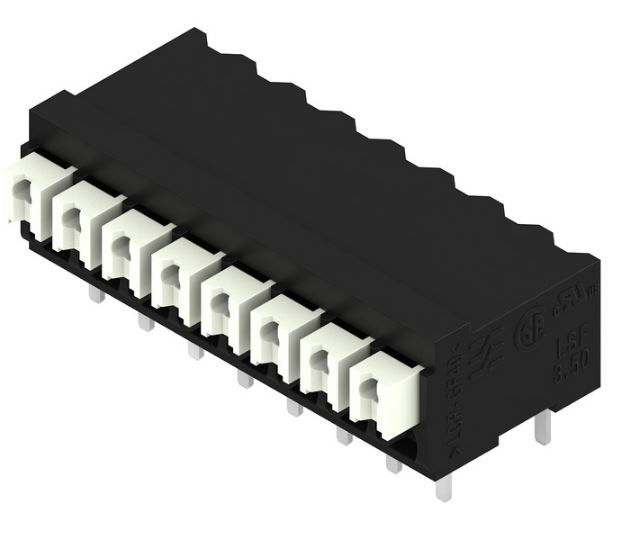 Weidmuller LSF Series PCB Terminal Block, 8-Contact, 3.5mm Pitch, Surface Mount, 1-Row, Through Hole Termination