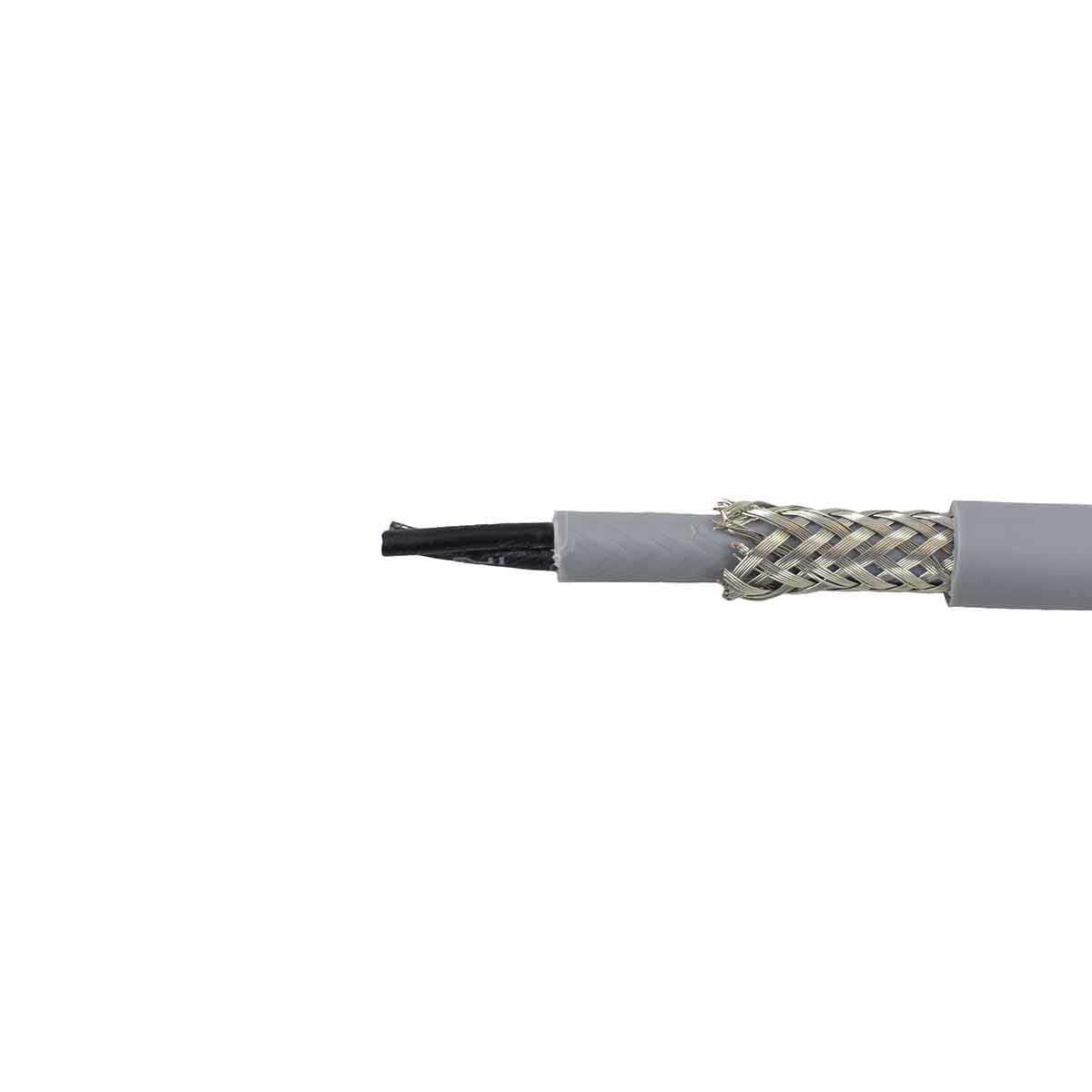 Alpha Wire Pro-Met Control Cable, 2 Cores 0.5 mm², 100 m, Screened, Transparent Polyvinyl Chloride Sheath