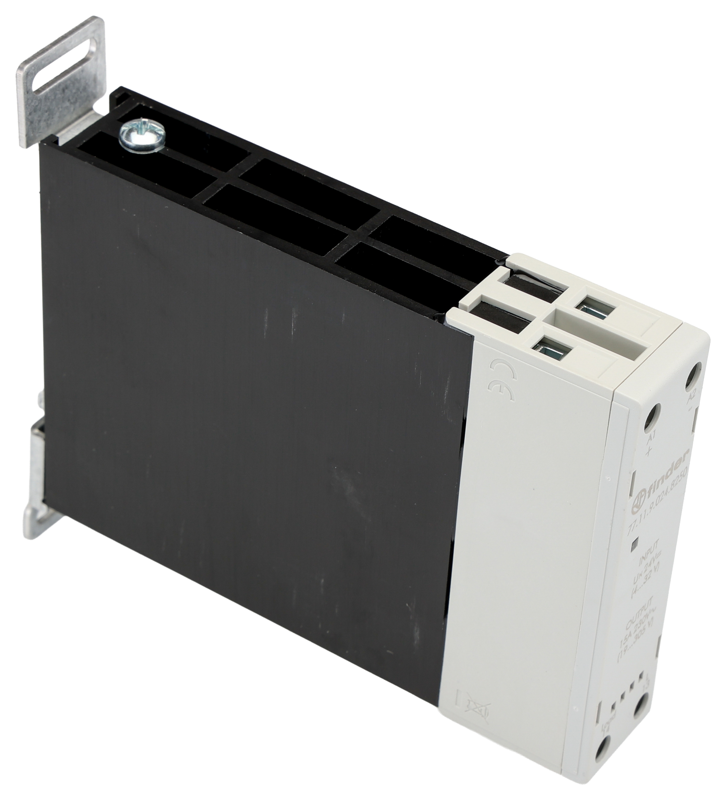 Finder 77 Series Solid State Relay, 15 A Load, DIN Rail Mount, 305 V ac Load, 24 V dc Control