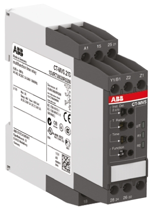ABB CT-MVS Series DIN Rail, Snap-On Timer Relay