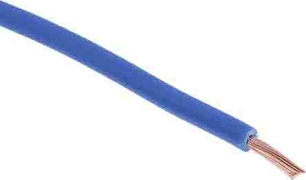 RS PRO Blue 0.75mm² Hook Up Wire, 18 AWG, 24/0.2 mm, 305m, PVC TI3 Insulation