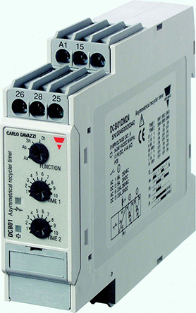 Carlo Gavazzi DIN Rail Mount Timer Relay, 24 V dc, 24 → 240V ac, 2-Contact, 0.1 s → 100h, SPDT