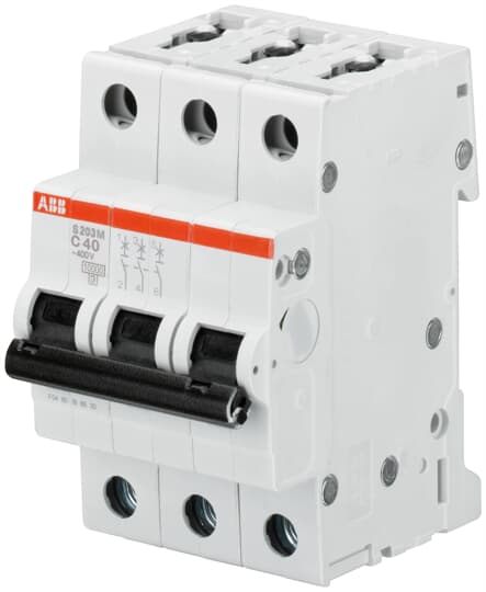 ABB System Pro M Compact S200M MCB, 3P, 6A Curve D