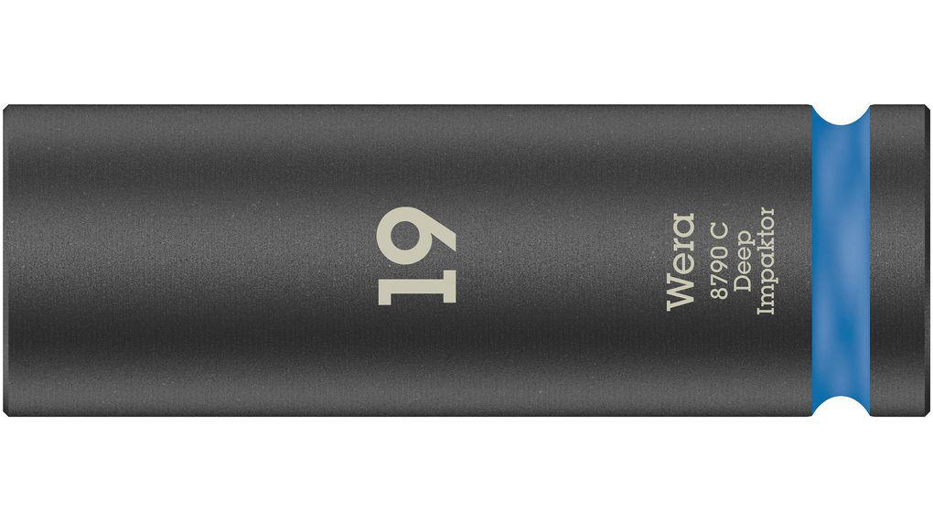 Wera 83mm, 1/2 in Drive Impact Socket, 150 mm length