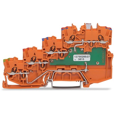 WAGO 2000-5477/1102-953 TOPJOB S Series Orange, 1mm², 4-Level, Push-In Cage Clamp Termination