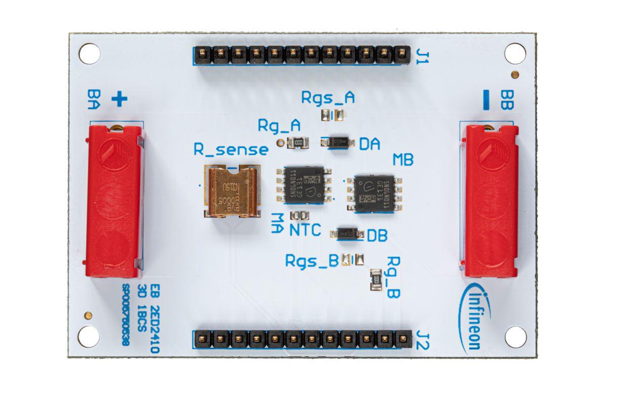 Infineon EB 2ED2410 3D 1BCS MOSFET for Power MOSFET, Gate Driver for 2ED2410-EM 24 V Evaluation Motherboard