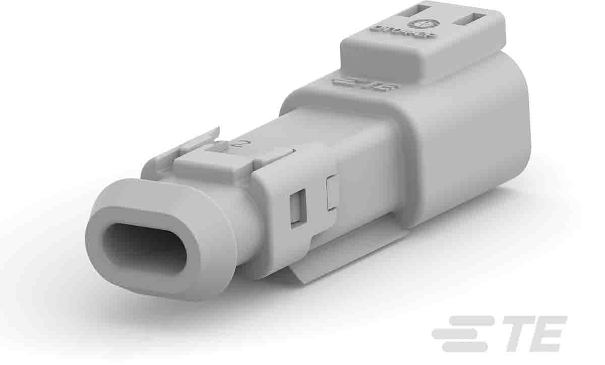 Deutsch, DEUTSCH DT Automotive Connector Socket Grey Cable Mount 2 Way, Screw Termination DT04-2P-TN81 / 2-2303812-2