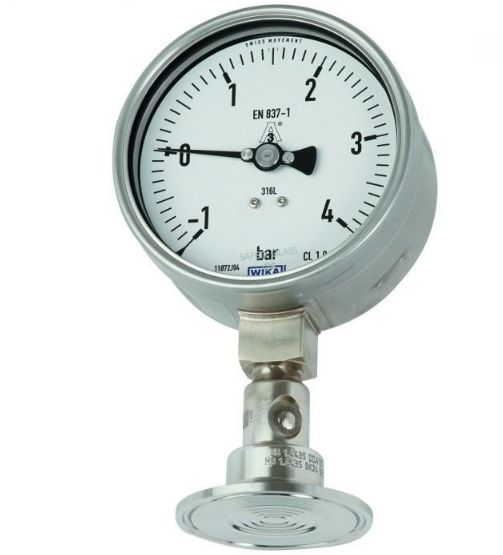 WIKA DN 38.1 Analogue Pressure Gauge 10bar Bottom Entry 100mm Outside Diameter