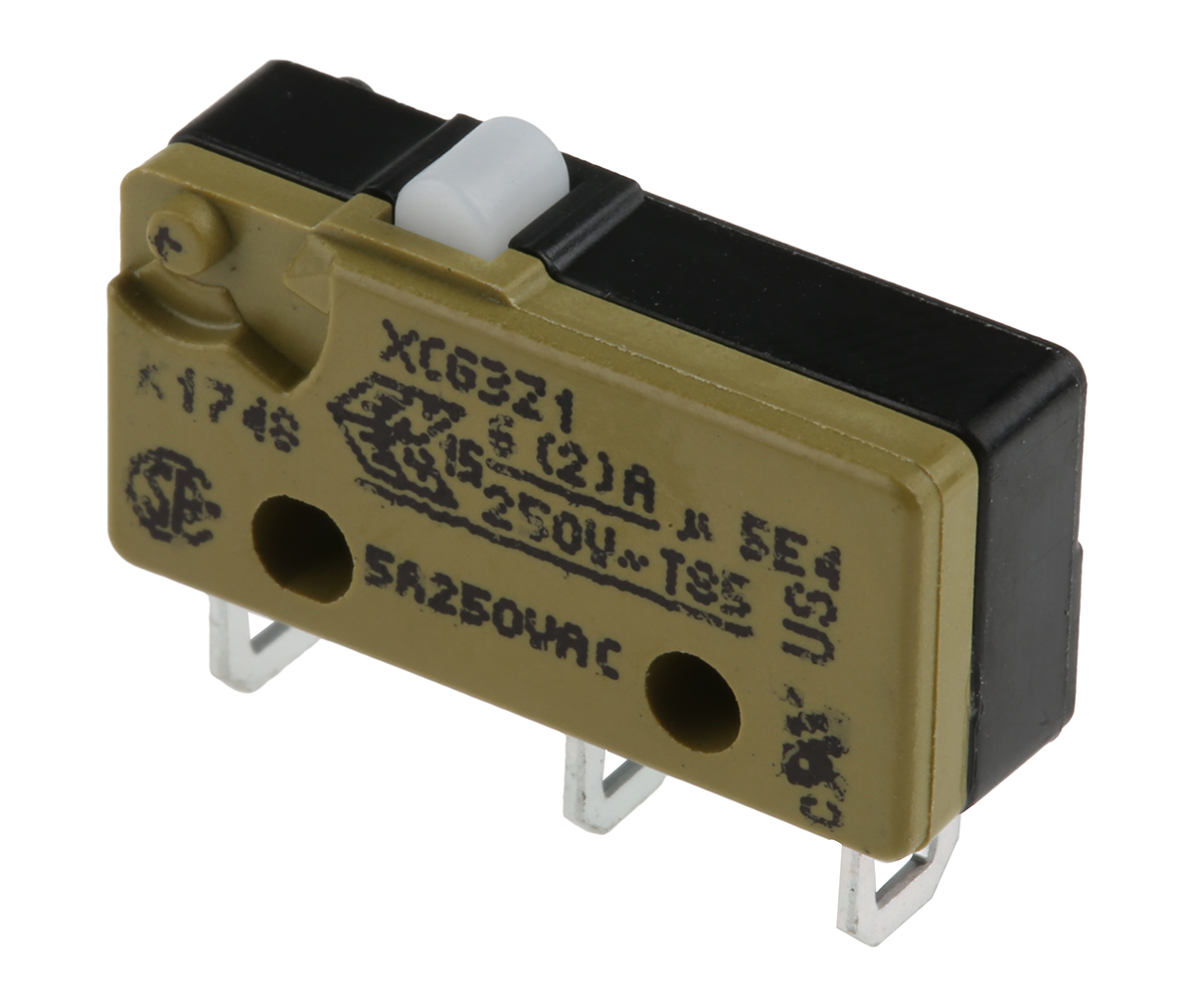 Saia-Burgess Plunger Micro Switch, Solder Terminal, 5 A @ 250 V ac, CO, IP40