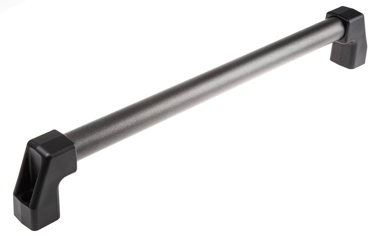 Elesa Black Aluminium Handle 78 mm Height, 38mm Width, 524mm Length