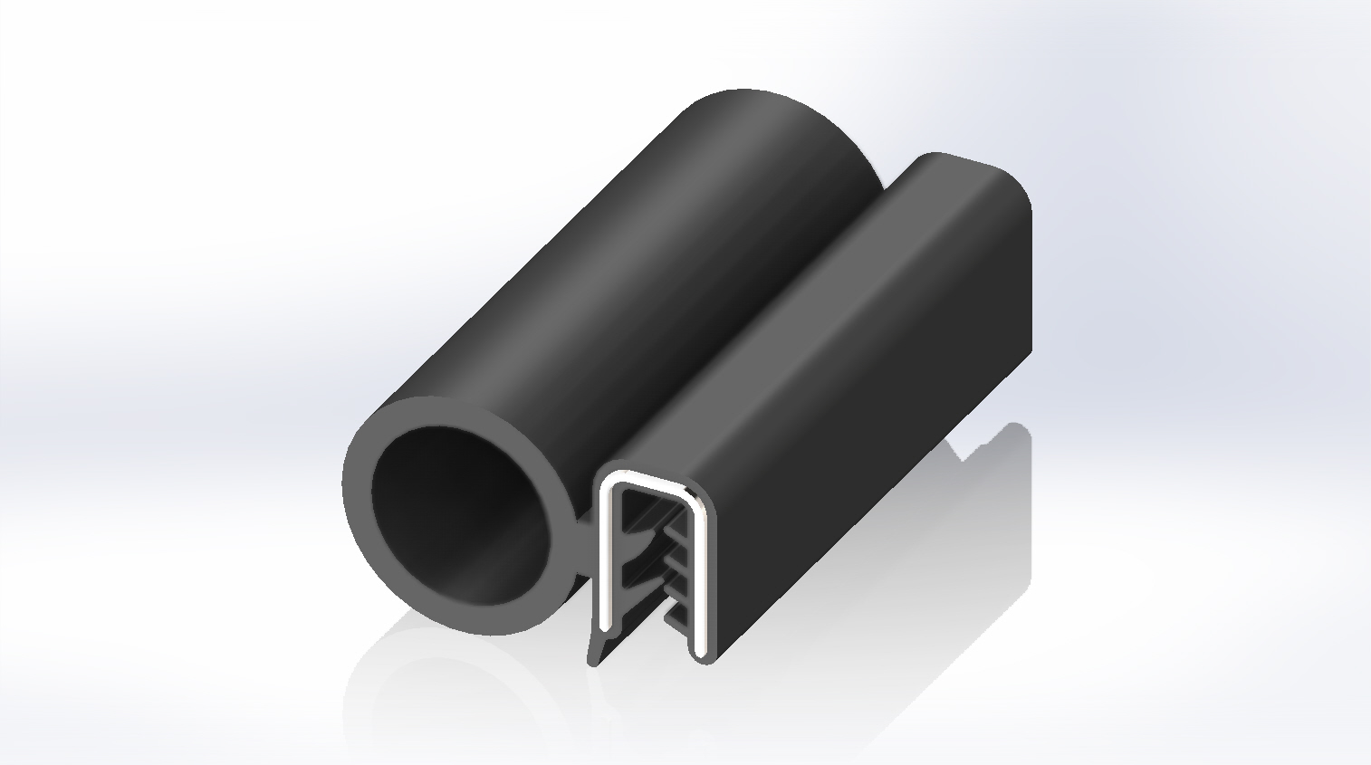 RS PRO Black EPDM  Edging Strip, 20m
