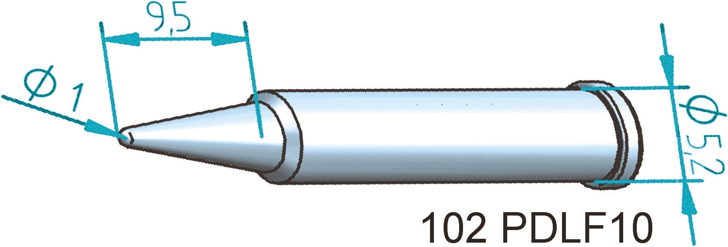 Ersa 1 mm Conical Soldering Iron Tip for use with i-Tool