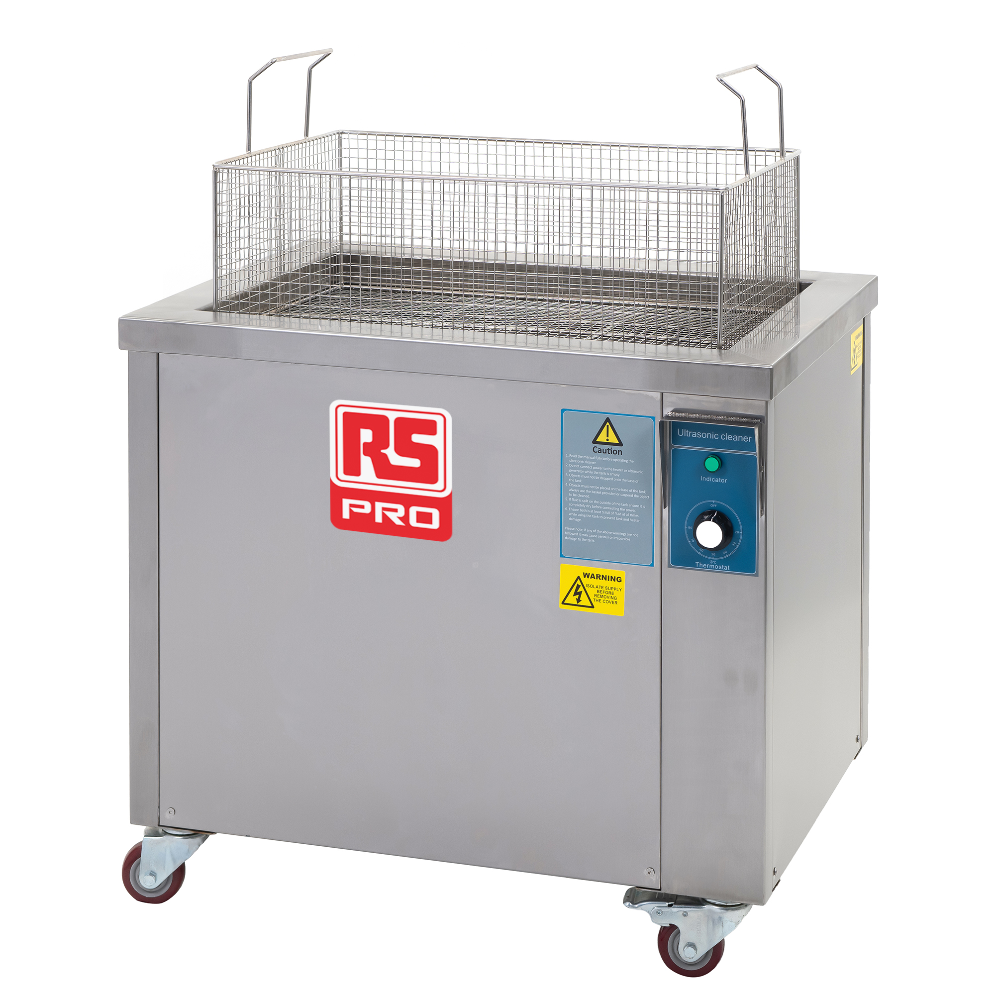 RS PRO 90L Ultrasonic Cleaning Tank, 3000W, 90L