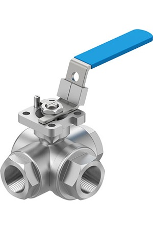Festo Stainless Steel Ball Valve, Ball Valve, Threaded, NPT 3/4 NPTin, 16mm, 63bar Operating Pressure