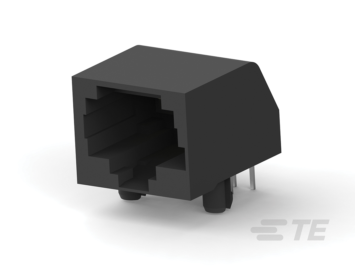TE Connectivity Alcoswitch ADP Series Female RJ45 Connector, Through Hole, Cat3 Right Angle 1 x 1 Port 8 -Way