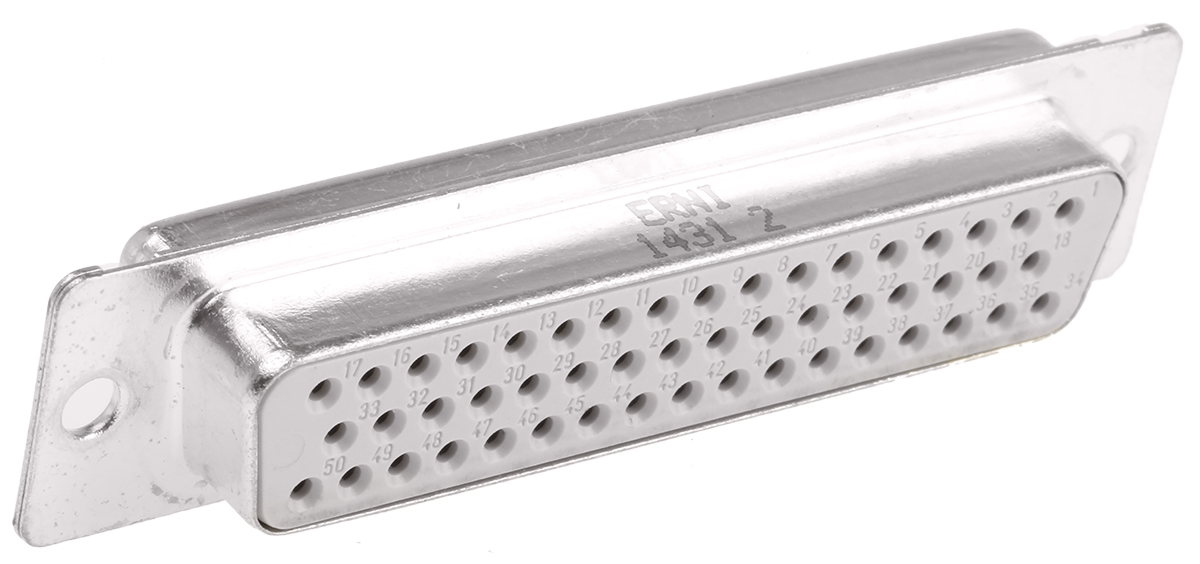 Provertha TMC 50 Way Panel Mount D-sub Connector Socket