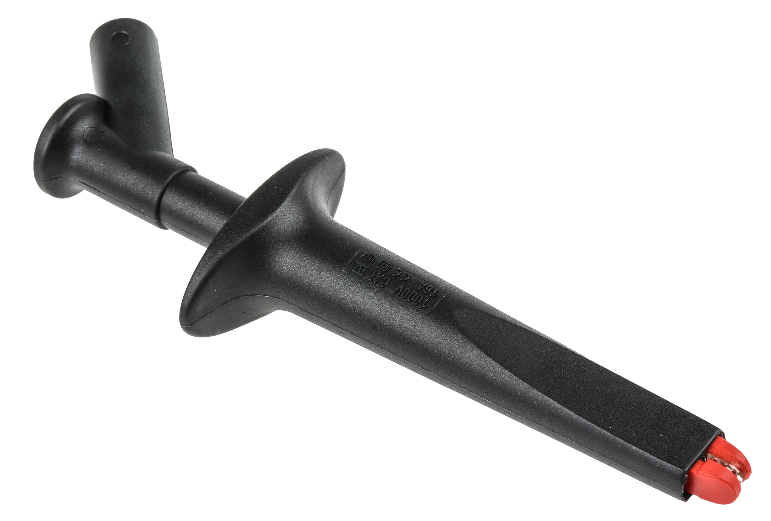 Staubli Crocodile Clip 4 mm Connection, Nickel-Plated Steel Contact, 20A, Black