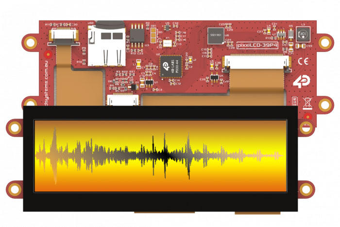 4D Systems pixxiLCD-39P4-CTP TFT LCD Colour Display / Touch Screen, 3.9in, 480 x 128pixels