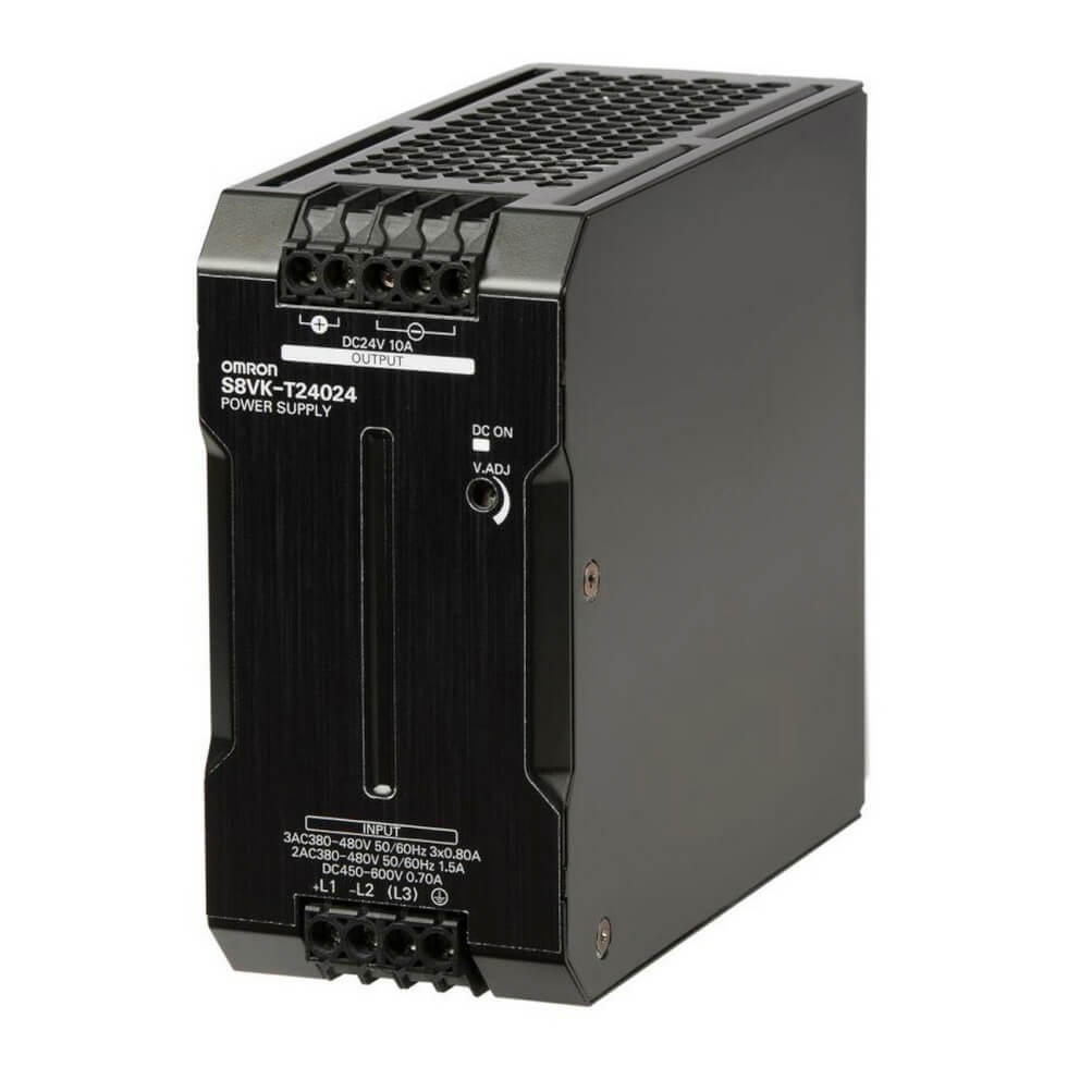 Omron Switching Power Supply, S8VK-T24024, 24V dc, 10A, 240W, 1 Output, 380 → 480 V ac, 450 → 600V dc