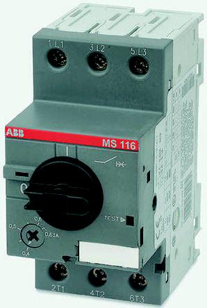 ABB Manual 3P Motor Protection Circuit Breaker, 690 V ac, 1, 3 Phase, IP20