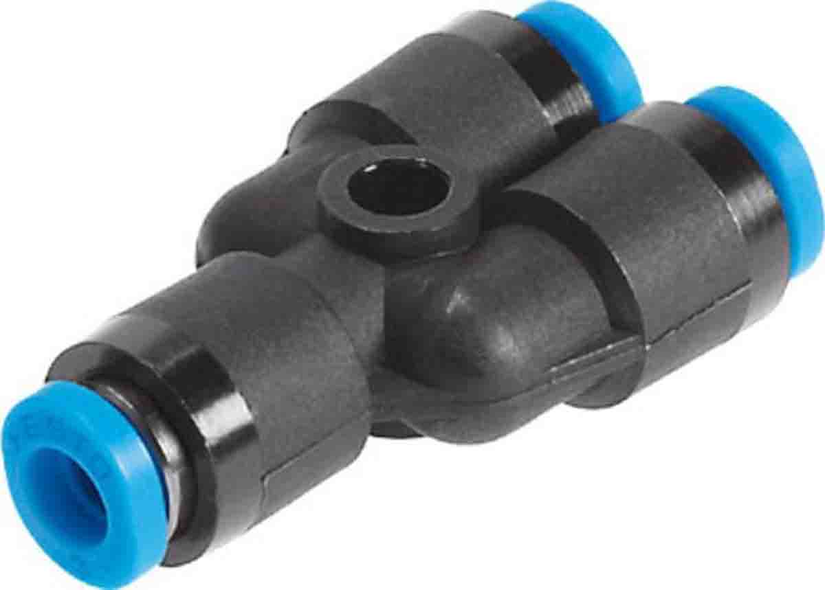 Festo QS Series Y Tube-to-Tube Adaptor to Push In 2 mm, Tube-to-Tube Connection Style, 133037