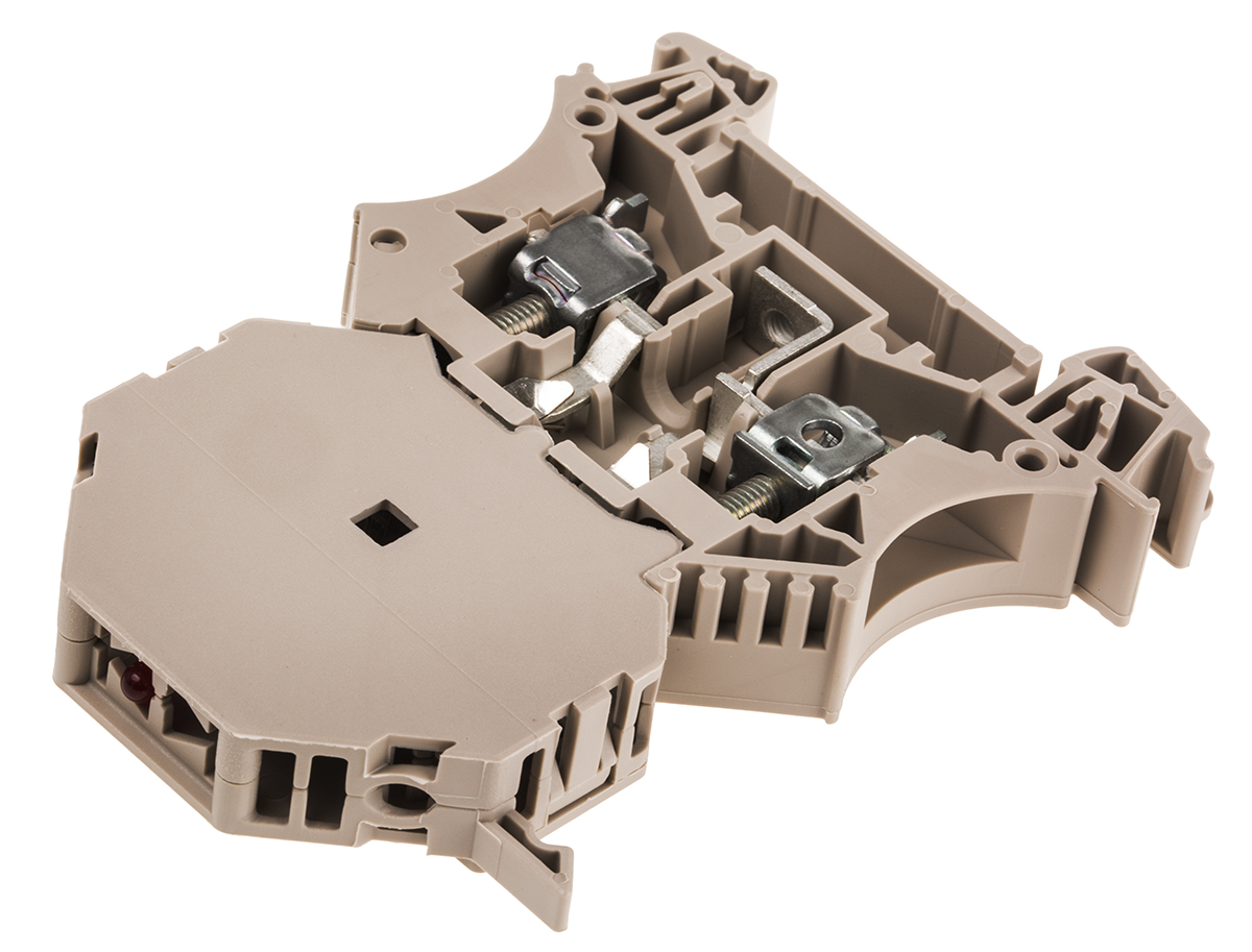 Weidmuller 1014100000 WSI Series Beige, Single-Level, Screw Termination, Fused