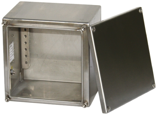 RS PRO Unpainted Stainless Steel Terminal Box, IP66, 300 x 120 x 300mm